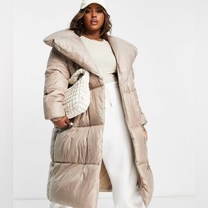 ASOS NWT Missguided Plus Oversized Puffer Maxi Coat